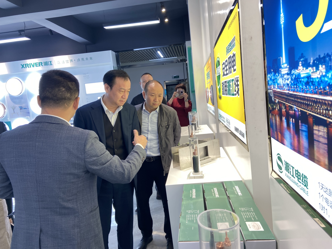 湖北省湖南商会会长罗振林一行参观考察91茄子成品短视频入口武汉厂